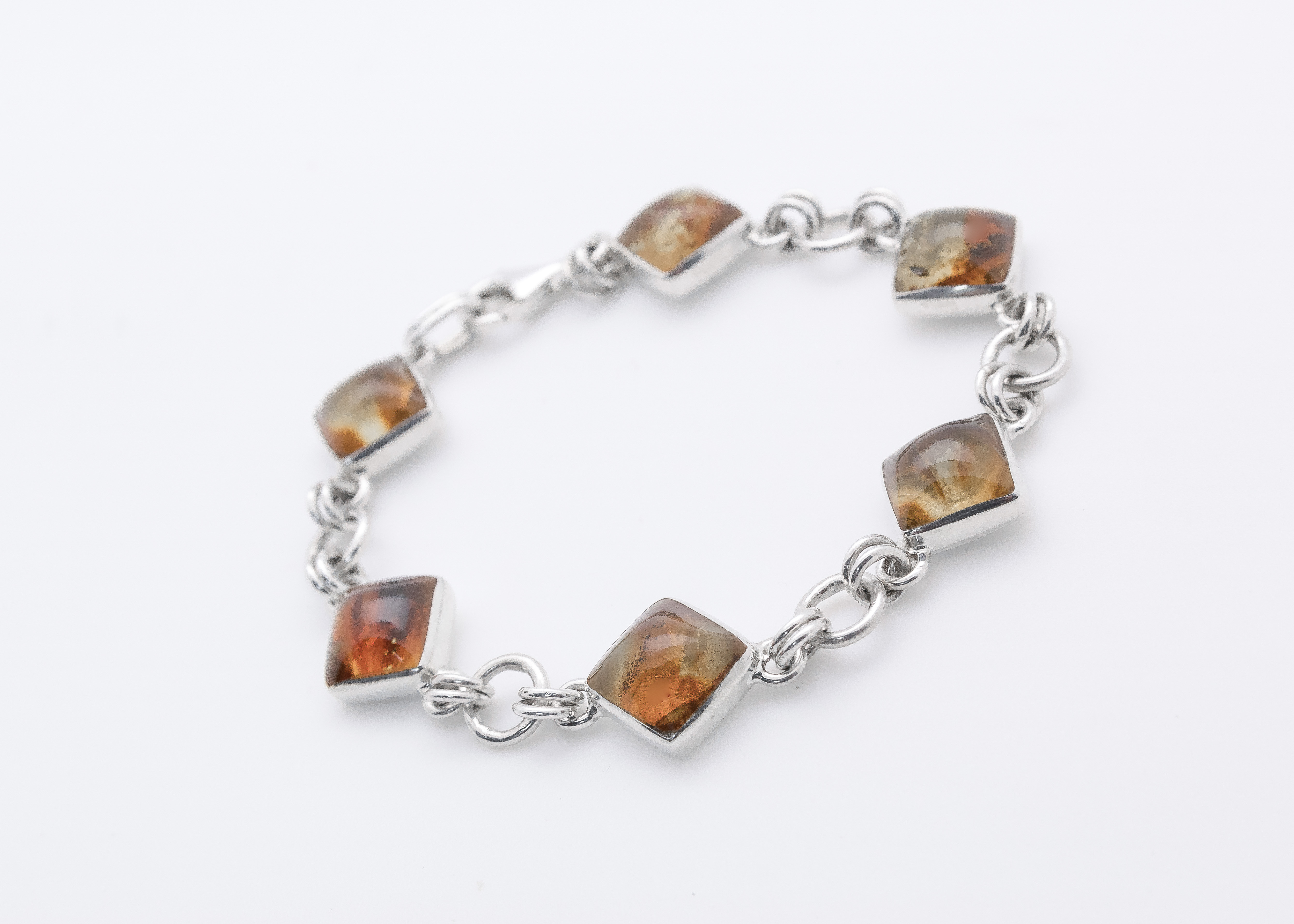 FLORAZE BY ESSENTIALS COLLECTION Amber and Larimar Silver 